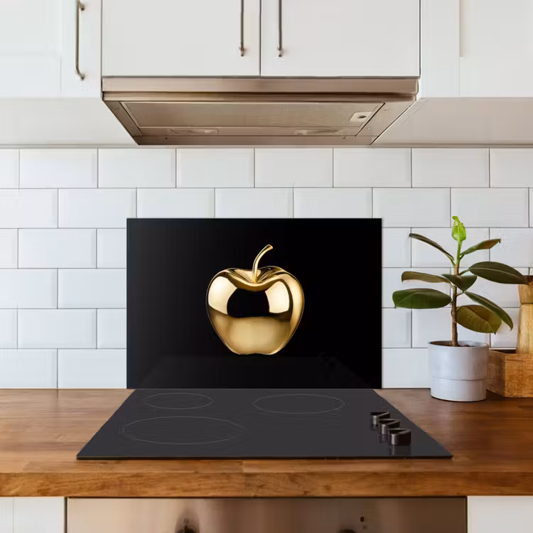 Kitchen splashback for hob - Apple - Gold - Chrome - Black — 3