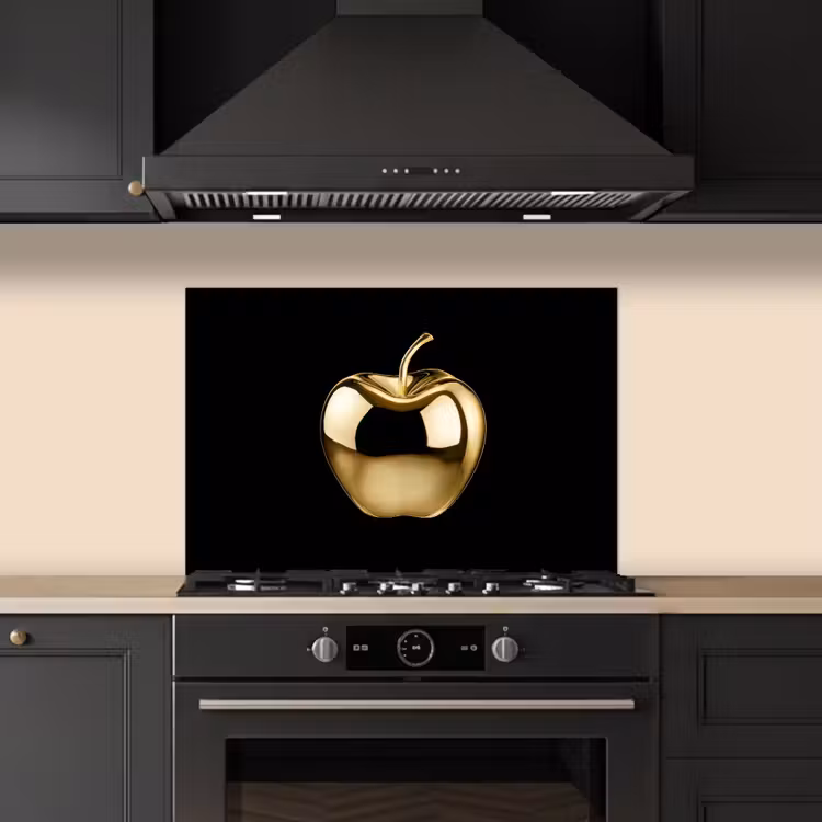 Kitchen splashback for hob - Apple - Gold - Chrome - Black — 5