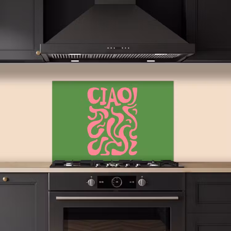 Kitchen splashback for hob - Abstract - Pink - Ciao - Shapes — 5