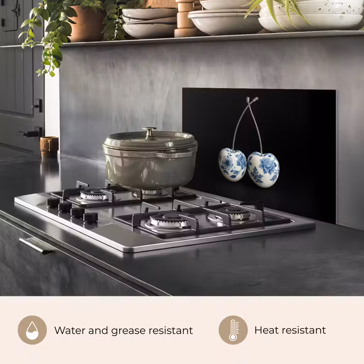 Kitchen splashback for hob - Cherries - Delft blue - Fruit — 2