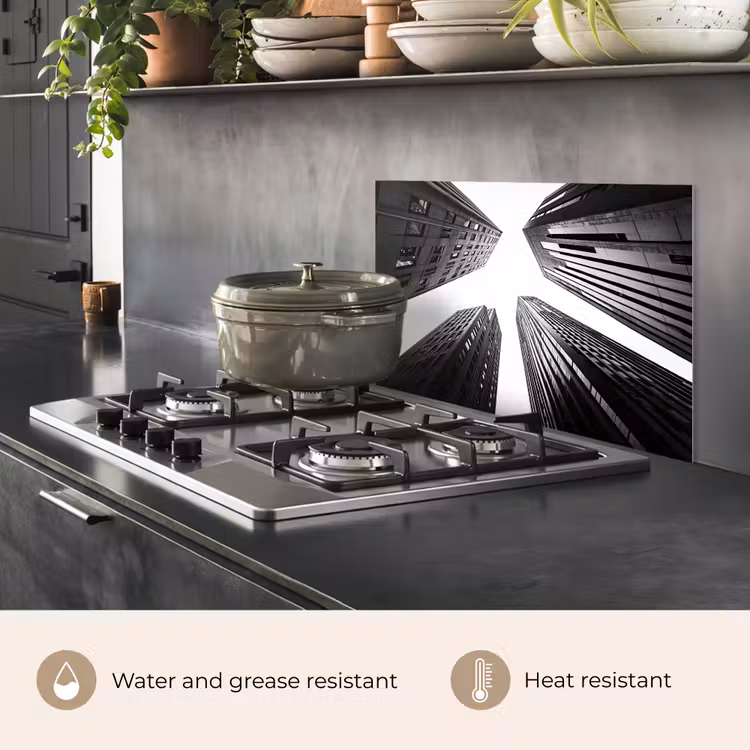 Kitchen splashback for hob - Buildings - Air - Black — 2