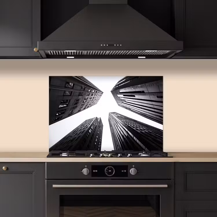 Kitchen splashback for hob - Buildings - Air - Black — 5