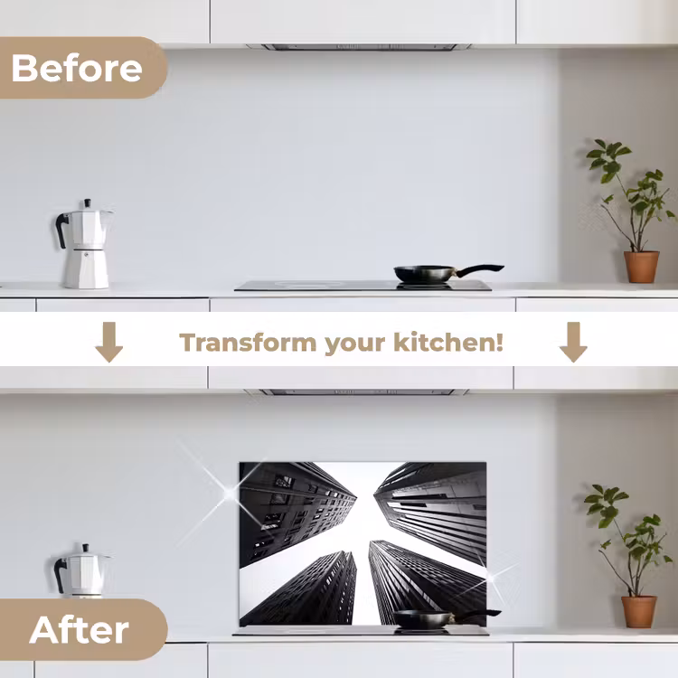 Kitchen splashback for hob - Buildings - Air - Black — 7