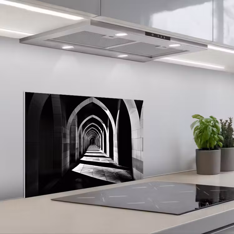 Kitchen splashback for hob - Corridor - Arches - Shadow - Depth — 1