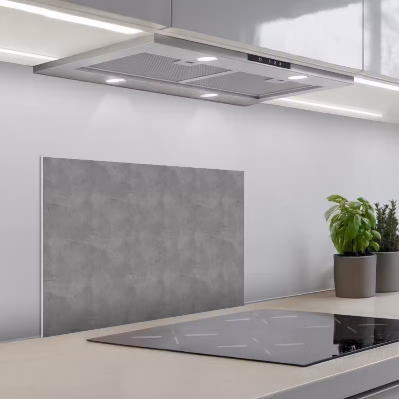 Kitchen splashback for hob - Concrete - Texture - Pattern — 1