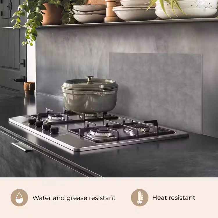 Kitchen splashback for hob - Concrete - Texture - Pattern — 2