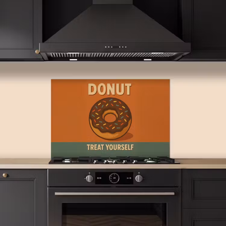 Kitchen splashback for hob - Donut - Speckles - Colorful - Quote — 5