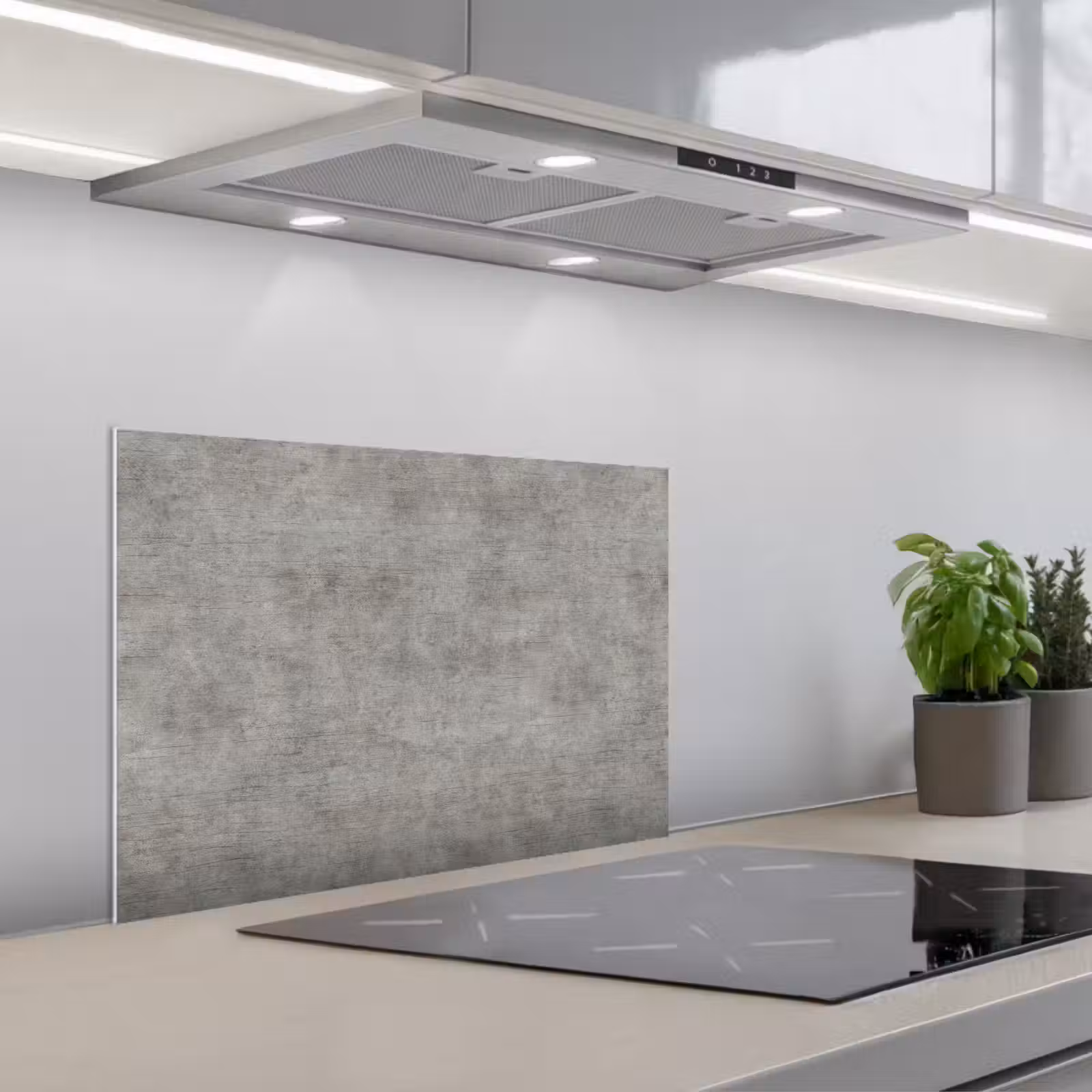 Kitchen splashback for hob - Concrete - Wall - Patterns — 1
