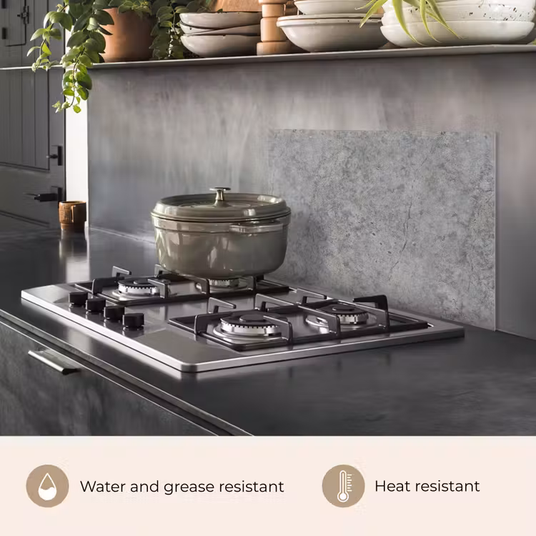 Kitchen splashback for hob - Concrete - Antique - Patterns — 2