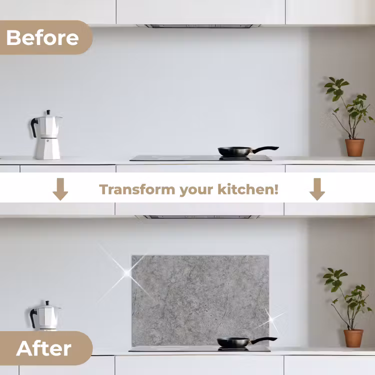 Kitchen splashback for hob - Concrete - Antique - Patterns — 7