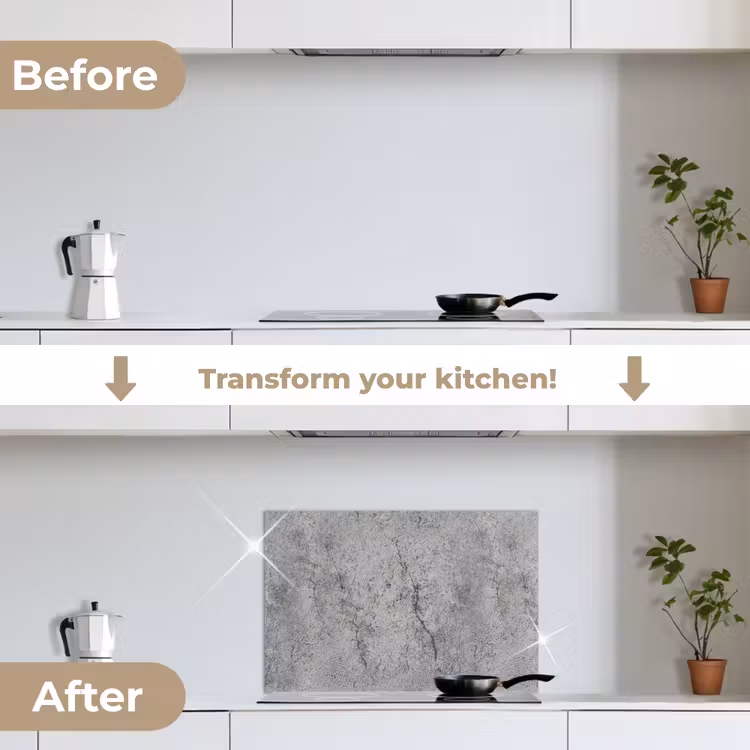Kitchen splashback for hob - Concrete - Wall - Industrial - Patterns — 7