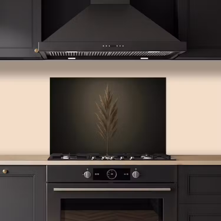 Kitchen splashback for hob - Branch - Plum grass - Dark brown — 5
