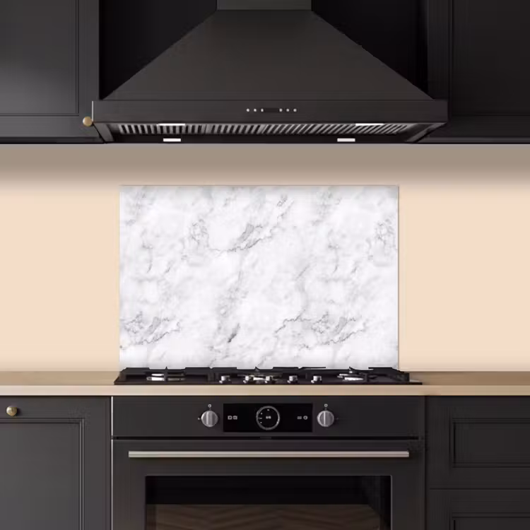 Kitchen splashback for hob - Classic - Marble - Veins - Gray — 5