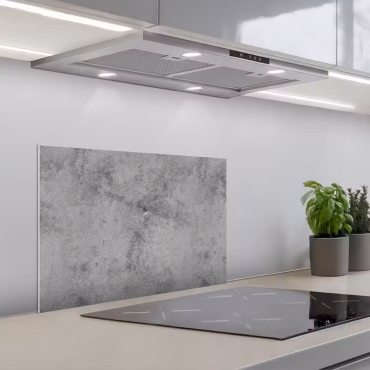 Kitchen splashback for hob - Concrete - Gray - Patterns — 1