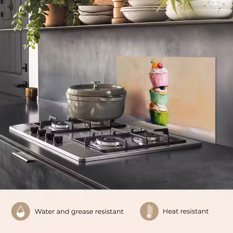 Kitchen splashback for hob - Cupcakes - Stacked - Colorful - Fruit — 2