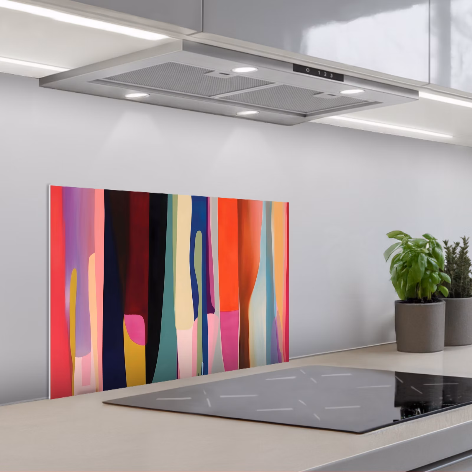 Kitchen splashback for hob - Colorways - Vertical - Colorful — 1