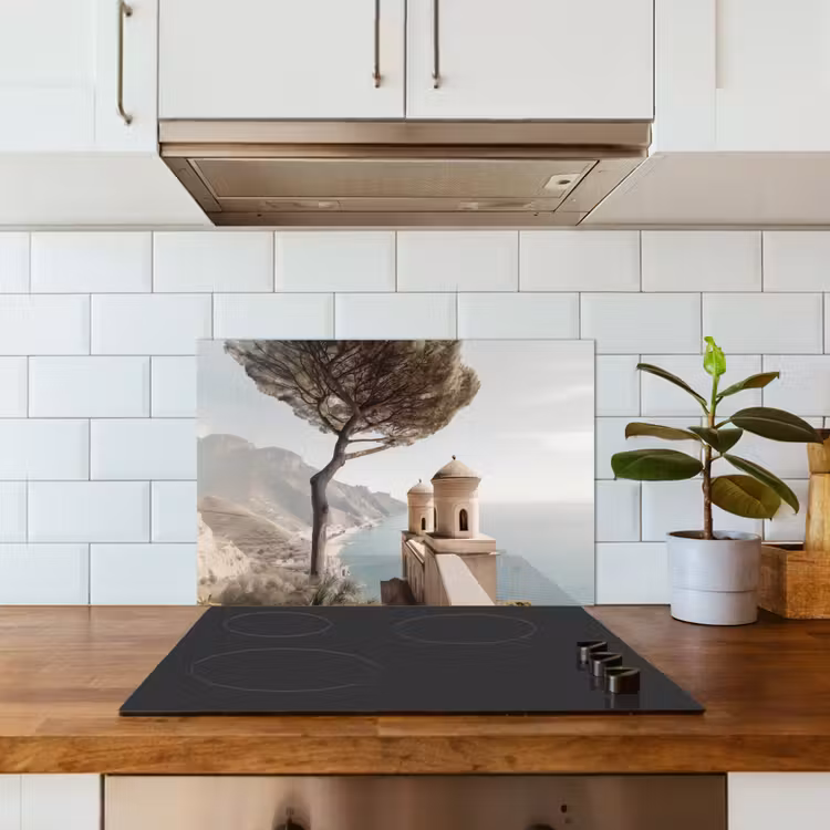 Kitchen splashback for hob - Coast - Cliff - Tree - Building — 3
