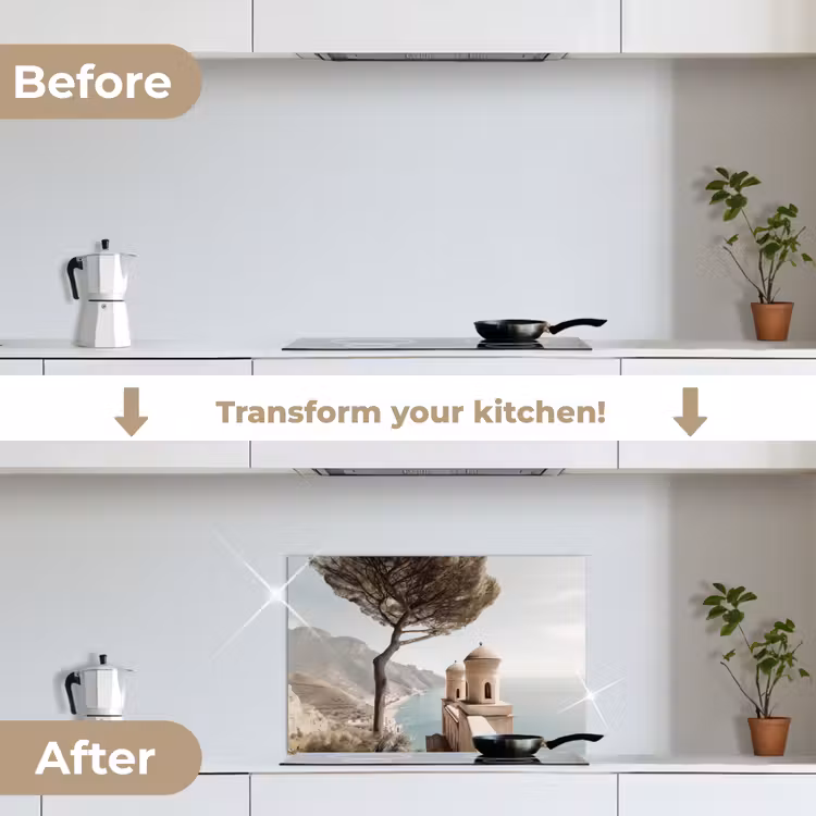 Kitchen splashback for hob - Coast - Cliff - Tree - Building — 7