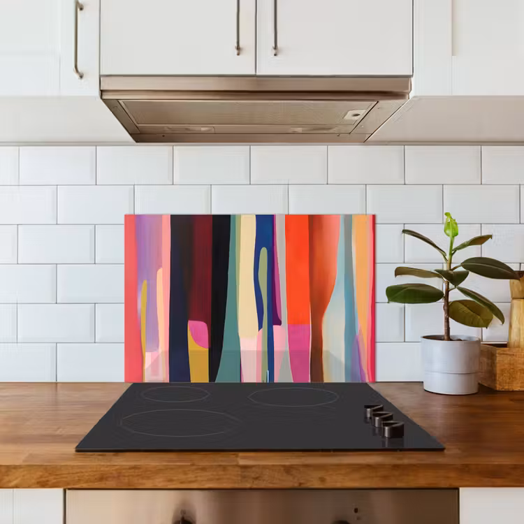 Kitchen splashback for hob - Colorways - Vertical - Colorful — 3