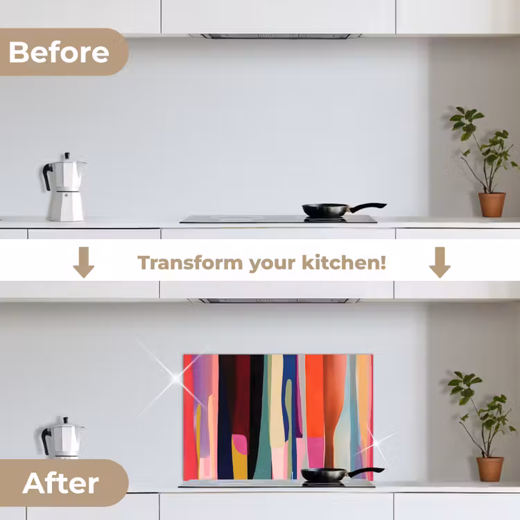 Kitchen splashback for hob - Colorways - Vertical - Colorful — 7