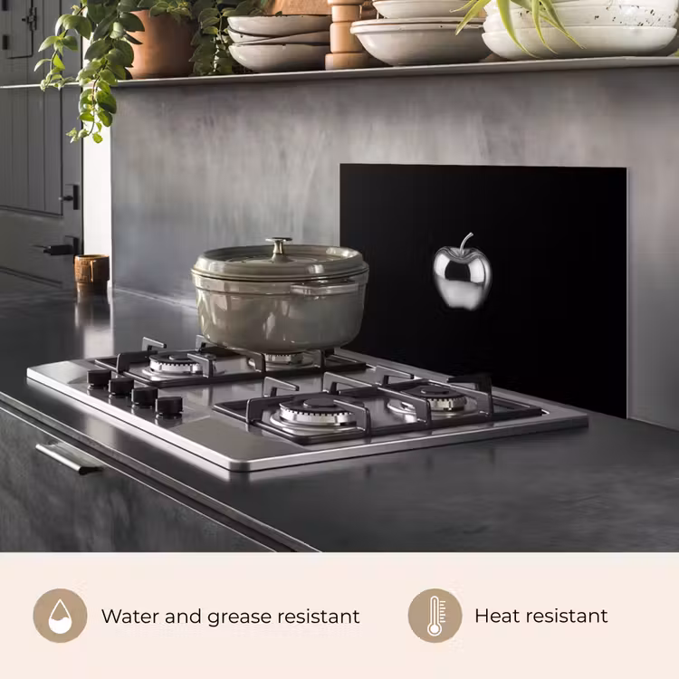 Kitchen splashback for hob - Apple - Metallic - Symmetrical — 2
