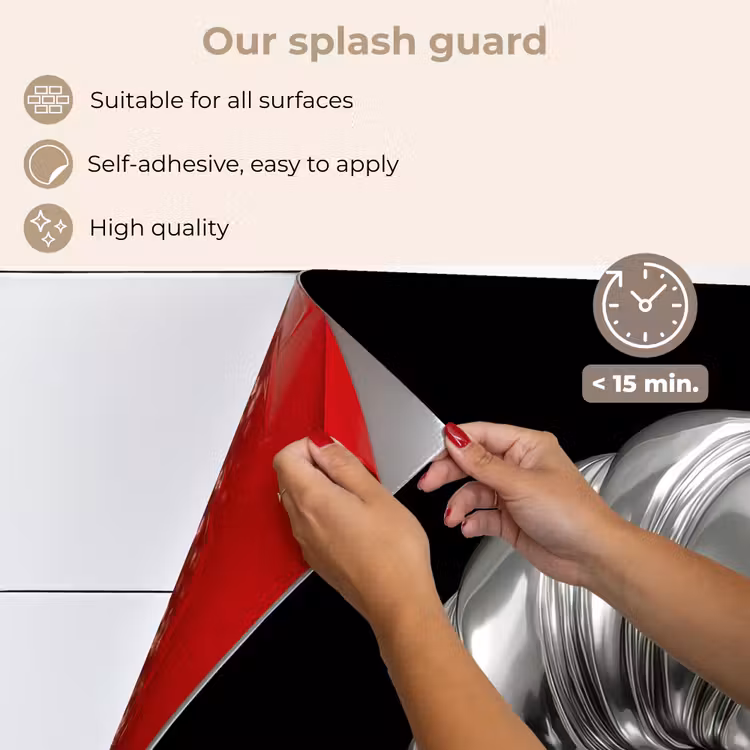 Kitchen splashback for hob - Croissant - Metal - Silver — 4