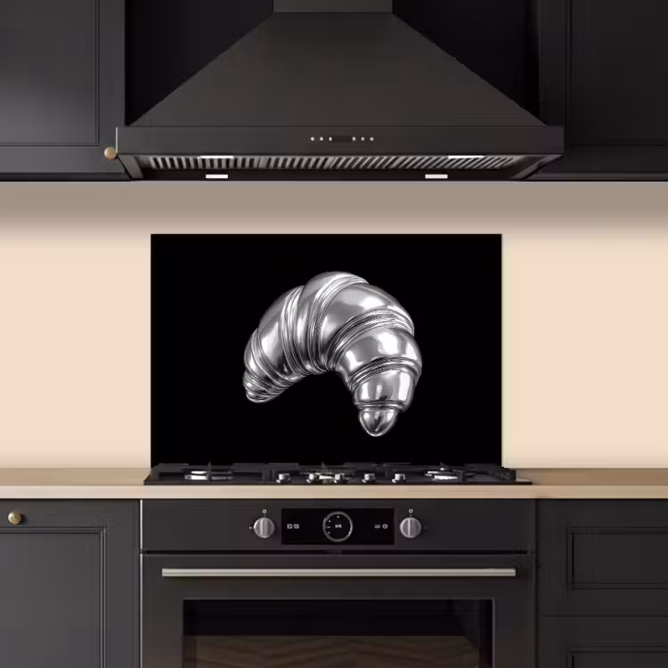Kitchen splashback for hob - Croissant - Metal - Silver — 5