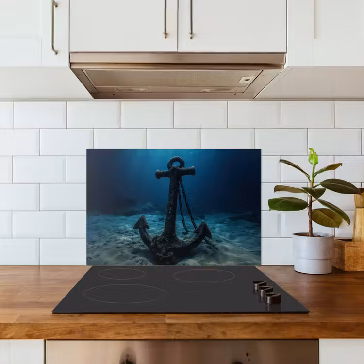 Kitchen splashback for hob - Anchor - Iron - Seabed - Sand — 3