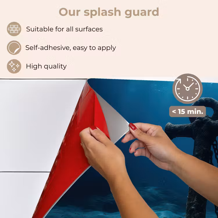 Kitchen splashback for hob - Anchor - Iron - Seabed - Sand — 4