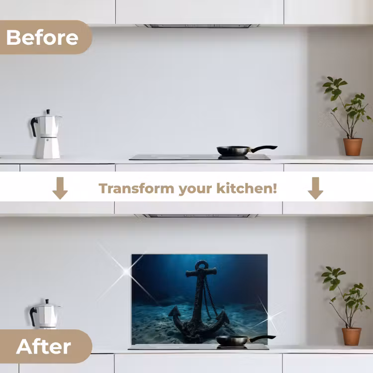 Kitchen splashback for hob - Anchor - Iron - Seabed - Sand — 7