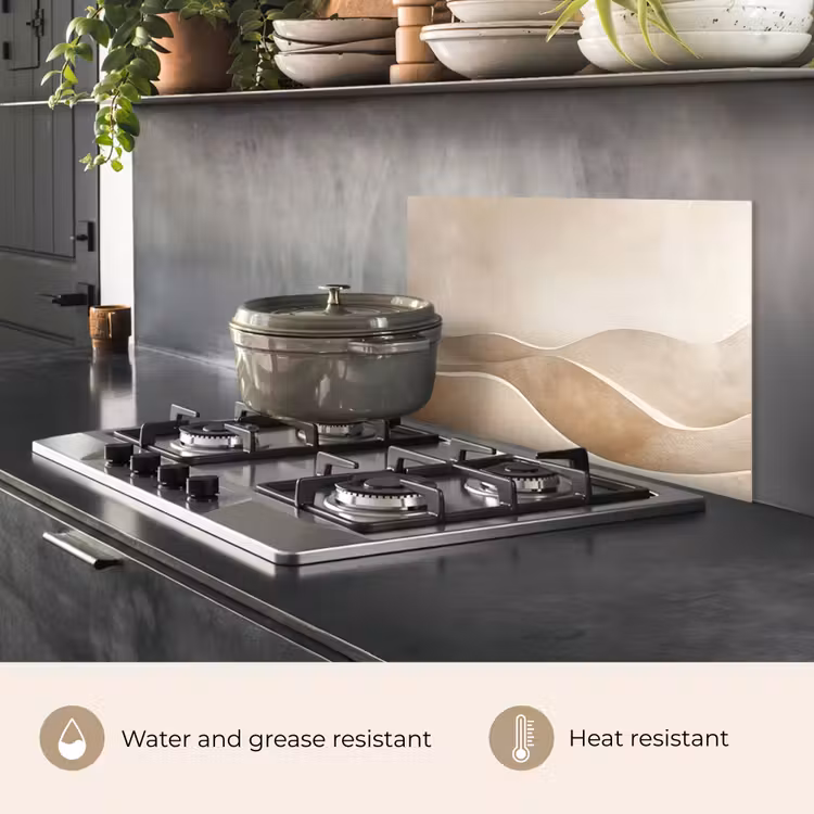 Kitchen splashback for hob - Beige - Hills - Pattern — 2