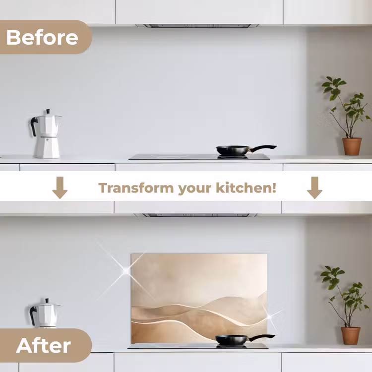 Kitchen splashback for hob - Beige - Hills - Pattern — 7