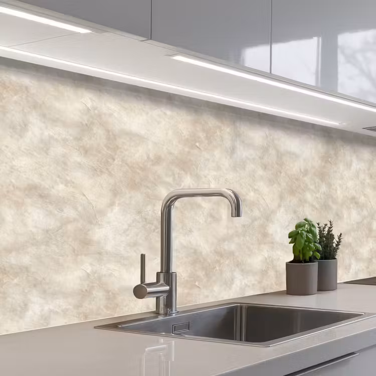 Kitchen splashback - Beige - Embossed texture - Natural stone — 2