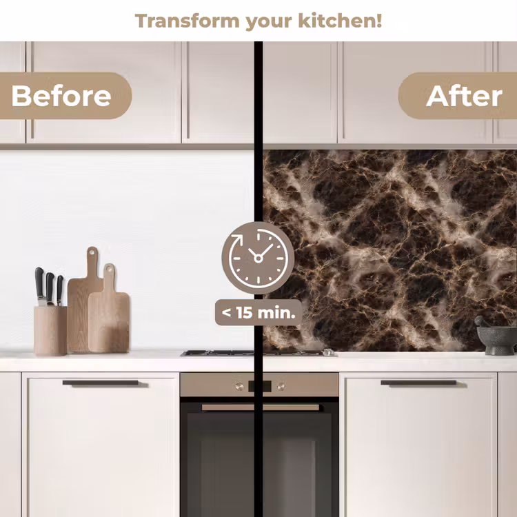Kitchen splashback - Brown - Gold - Marble — 3