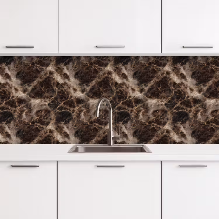 Kitchen splashback - Brown - Gold - Marble — 4