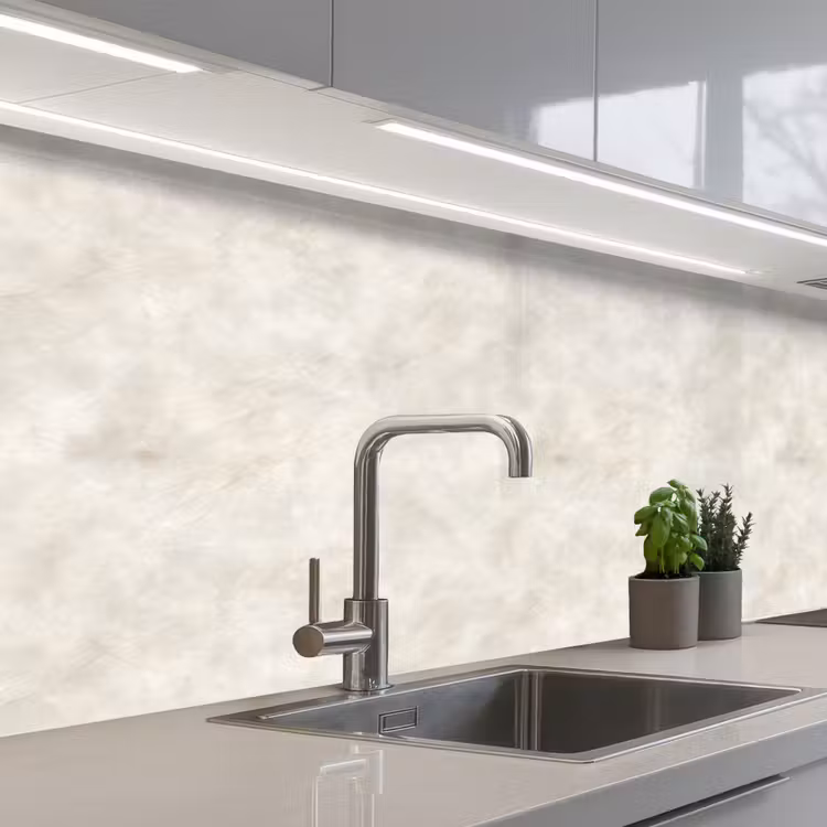 Kitchen splashback - Cream beige - Marble - Veins — 2