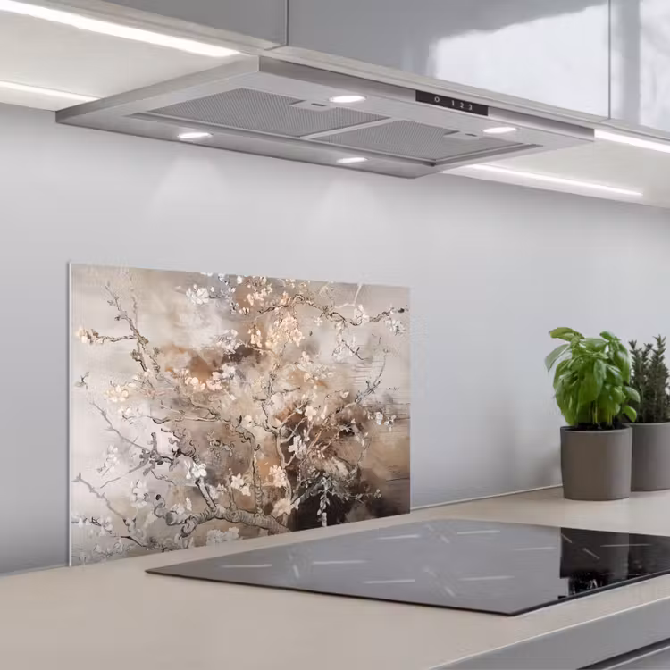 Kitchen splashback for hob - Almond Blossom - Art - Van Gogh - Beige - Abstract — 1