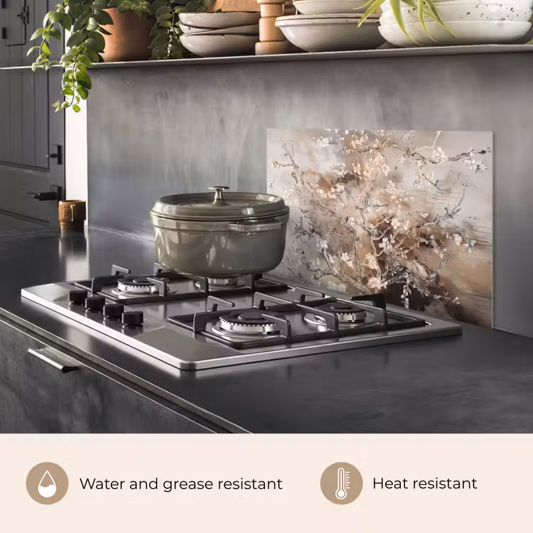 Kitchen splashback for hob - Almond Blossom - Art - Van Gogh - Beige - Abstract — 2