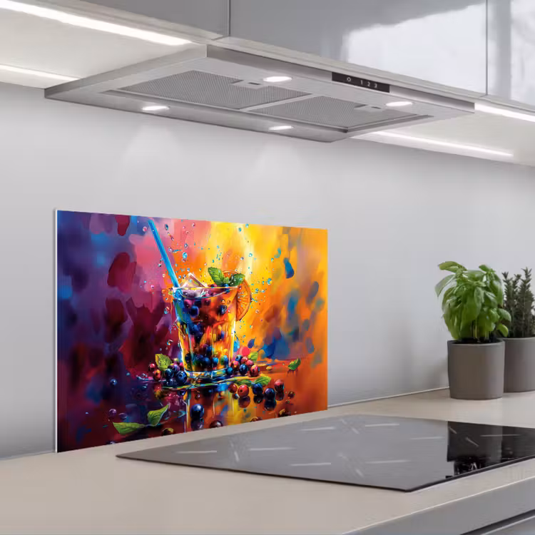 Kitchen splashback for hob - Cocktail - Fruit - Colorful - Beverage — 1
