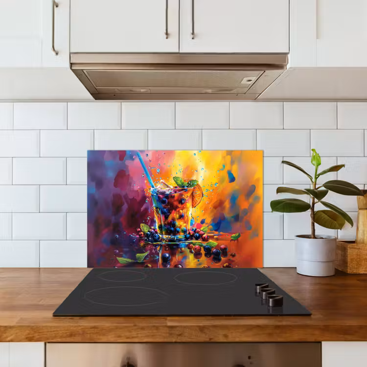 Kitchen splashback for hob - Cocktail - Fruit - Colorful - Beverage — 3