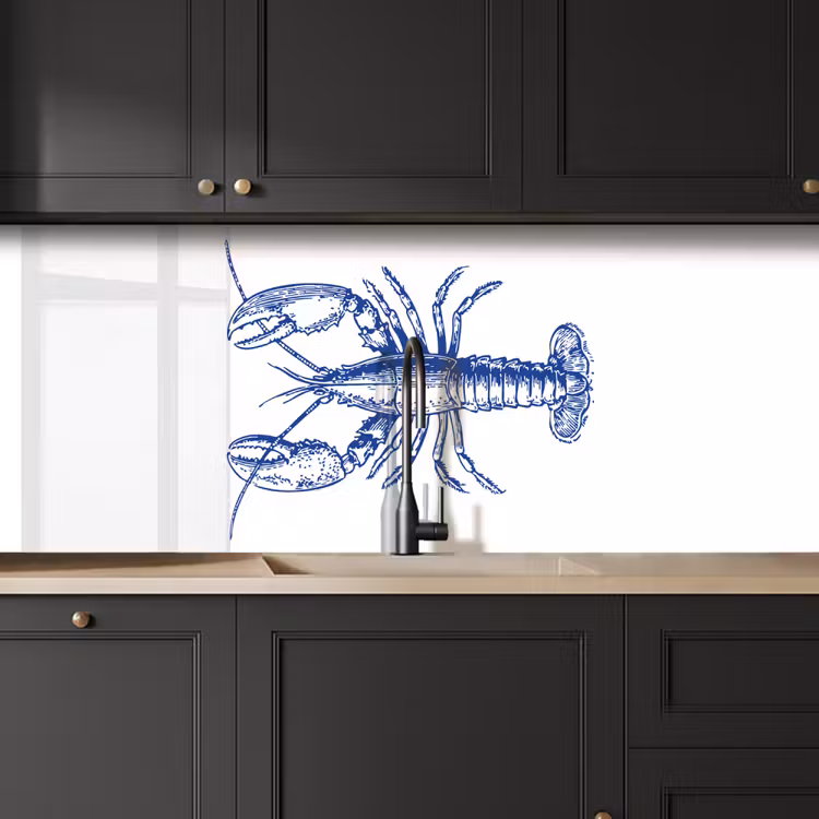 Kitchen splashback - Blue - Cancer - White — 6