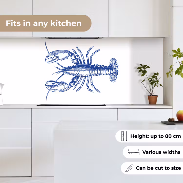 Kitchen splashback - Blue - Cancer - White — 7