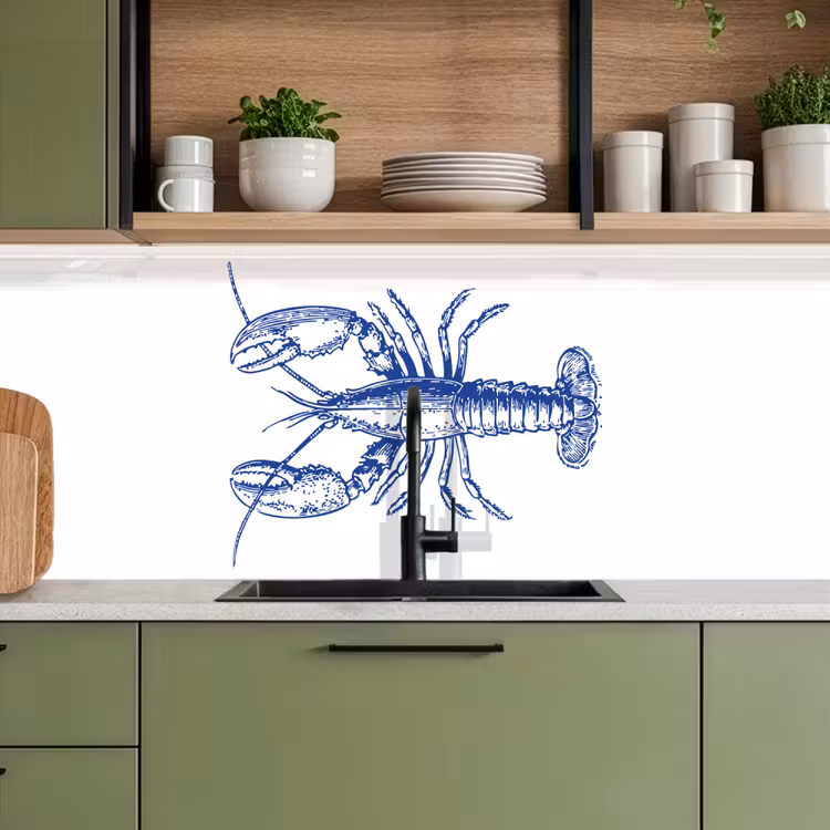 Kitchen splashback - Blue - Cancer - White — 8