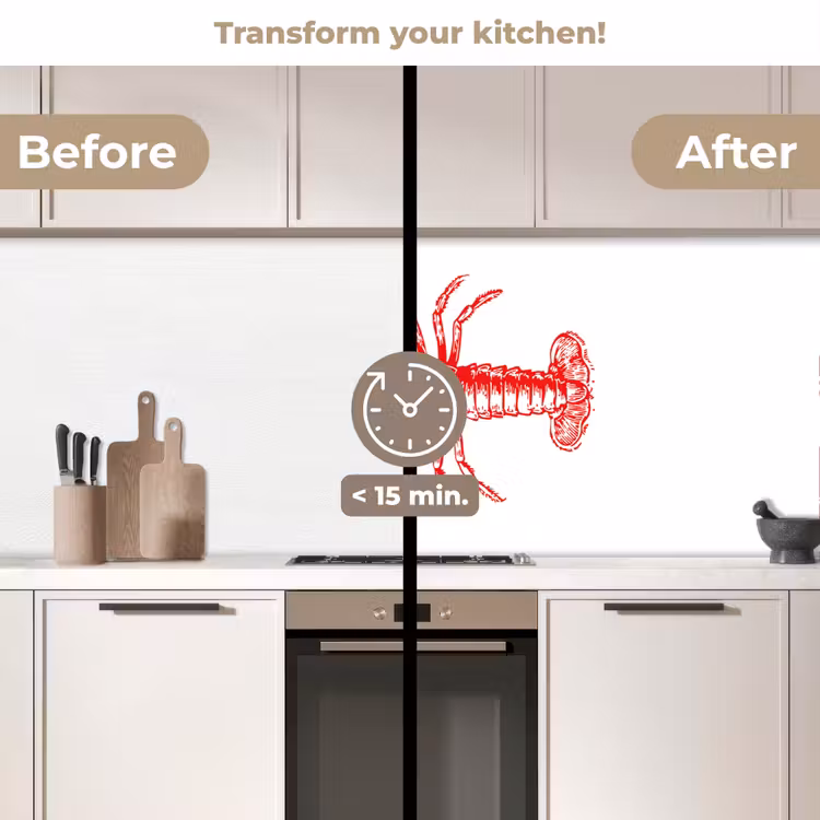 Kitchen splashback - Cancer - Red - White — 3