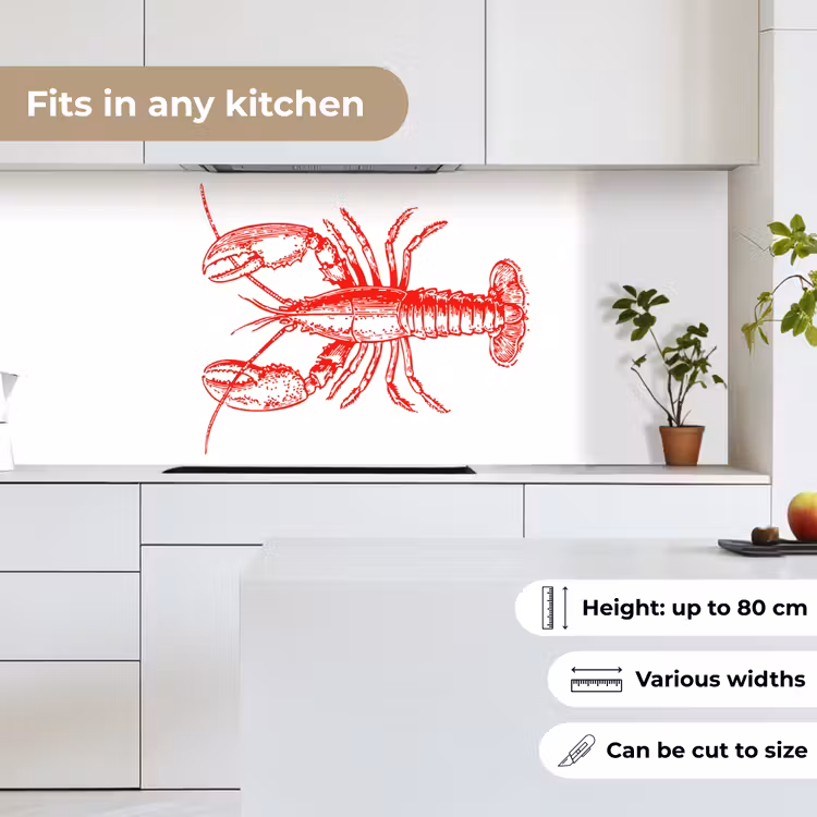 Kitchen splashback - Cancer - Red - White — 7
