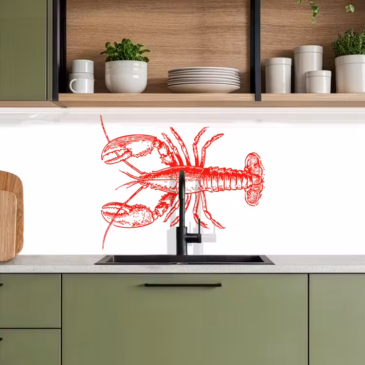 Kitchen splashback - Cancer - Red - White — 8