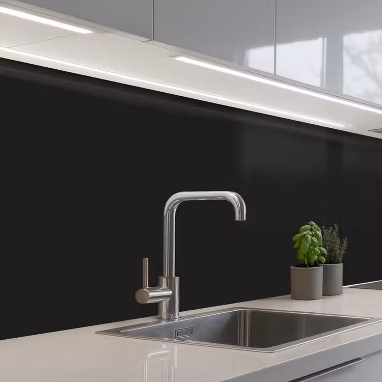 Kitchen splashback - Cutlery - Standing - Black - White — 2