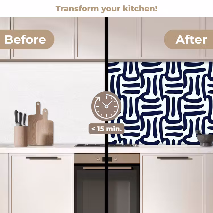 Kitchen splashback - Abstract - Modern - Blue — 3