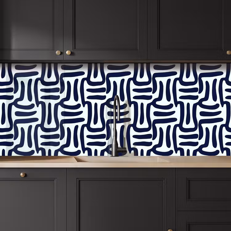 Kitchen splashback - Abstract - Modern - Blue — 6