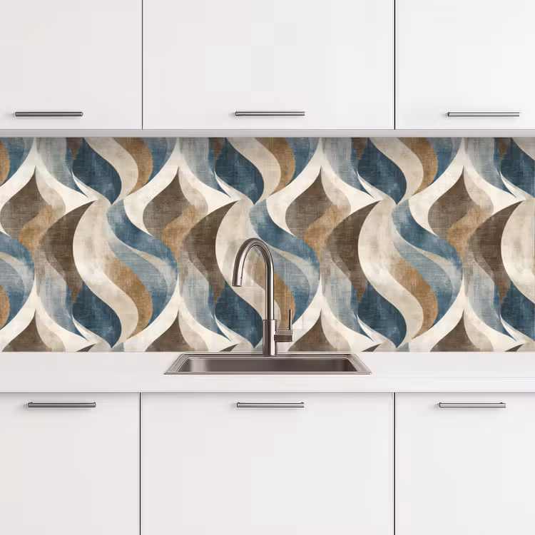 Kitchen splashback - Abstract - Waves - Colorful — 4
